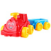 Teddies Lokomotiva/Vlak s vagonem plast v síťce 21x13x22cm 12m+