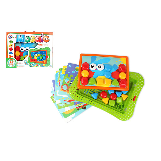 Teddies Mozaika klobouček 3,5cm pro nejmenší hladký 26ks + šablony 10ks v krabici 37x29x5cm 24m+ Teddies Mozaika klobouček 3,5cm pro nejmenší hladký 26ks + šablony 10ks v krabici 37x29x5cm 24m+