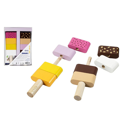 Skládanka nanuky dřevěné v  krabičce 12,5x17x1,5cm 12m+