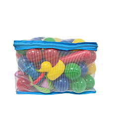 Plastica Plastové míčky s udičkou v PVC tašce, 62ks, průměr 6cm Plastica Plastové míčky s udičkou v PVC tašce, 62ks, průměr 6cm