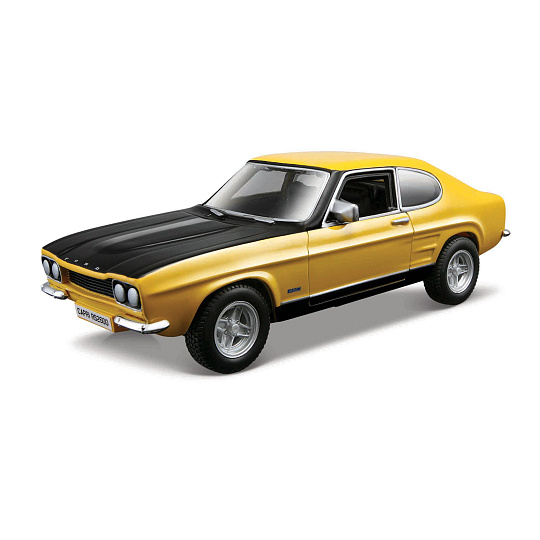 Bburago - Auta HOBBY, Ford Capri RS2600 (1970), žlutá, 1:32