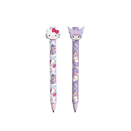 Tužka/pero gumovací Hello Kitty 15cm plast 2 druhy 36ks v boxu