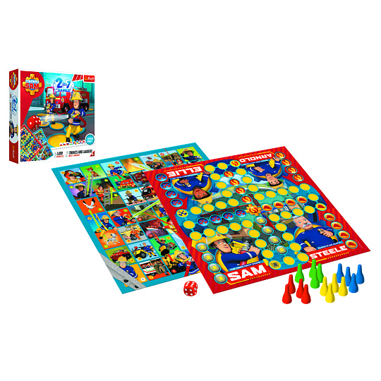Trefl Soubor her 2v1 Člověče, nezlob se, Hadi a žebříky Požárník Sam v krabici 24x24x5,5cm