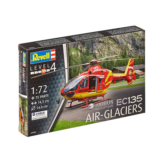 Revell Plastic ModelKit vrtulník 04986 - EC 135 Air Glaciers (1:72)