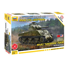 Zvezda Model Kit tank 5063 - M4 A2 (75mm) Sherman Medium Tank (1:72) Zvezda Model Kit tank 5063 - M4 A2 (75mm) Sherman Medium Tank (1:72)