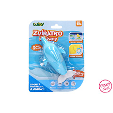 Delfín natahovací do vany plast 14 cm na kartě Delfín natahovací do vany plast 14 cm na kartě