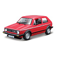 Bburago - Auta HOBBY, Volkswagen Golf Mk1 GTI (1979), červená, 1:24