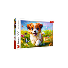 Puzzle Veselé štěně 500 dílků 48x34cm v krabici 40x27x4,5cm
