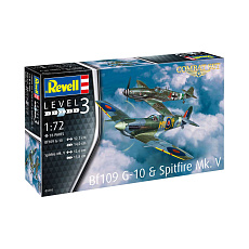 Revell ModelSet letadla 63710 - Bf109G-10 & Spitfire Mk.V (1:72)