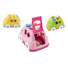 Teddies Auto vkládačka plast 24x17cm 3 barvy v síťce 12m+