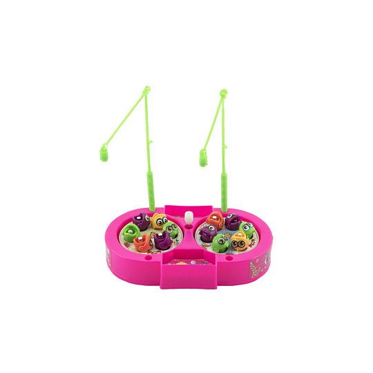 Hra ryby/rybář magnetická plast 14cm + 2 pruty na natažení 3 barvy na kartě