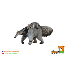 Mravenečník velký samice s mládětem zooted plast 16cm 