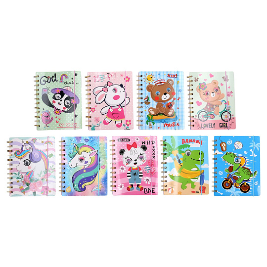 Poznámkový blok/notes s očima kroužkový linkovaný 70 stran 2 druhy 13x17cm v sáčku Poznámkový blok/notes s očima kroužkový linkovaný 70 stran 2 druhy 13x17cm v sáčku