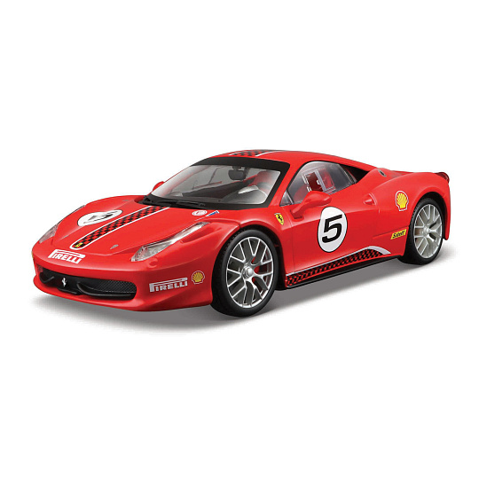Bburago - RACING, Ferrari 458 Challenge, červená, 1:24
