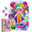 Puzzler DŘEVĚNÉ BAREVNÉ PUZZLE - Vesmírný dobrodruh
