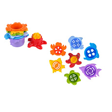 Teddies Kubus pyramida skládanka vodní mlýnek mořská zvířátka plast v síťce 11x14x11cm 12m+ Teddies Kubus pyramida skládanka vodní mlýnek mořská zvířátka plast v síťce 11x14x11cm 12m+