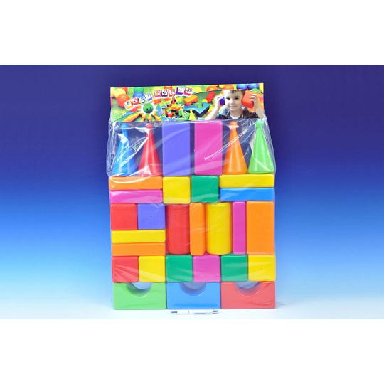 Teddies Stavebnice kostky velké 30ks plast v sáčku 47x66x8cm