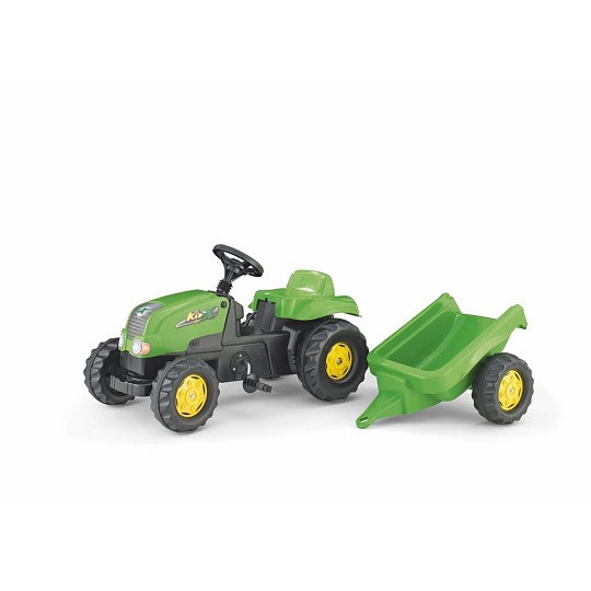 ROLLYTOYS Šlapací traktor Rolly Kid s vlečkou - zelený ROLLYTOYS Šlapací traktor Rolly Kid s vlečkou - zelený