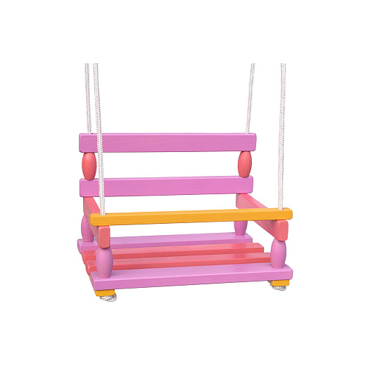 Houpačka dřevo růžová 40x30cm nosnost 80kg v sáčku Houpačka dřevo růžová 40x30cm nosnost 80kg v sáčku