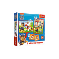 Puzzle 2v1 + pexeso Psí tým Tlapková patrola/Paw Patrol 27,5x20,5cm v krabici 28x28x6cm