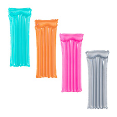 Bestway Nafukovací lehátka, mix barev (růžová, zelená, oranžová, stříbrná), 1,83 x 0,76 m Bestway Nafukovací lehátka, mix barev (růžová, zelená, oranžová, stříbrná), 1,83 x 0,76 m