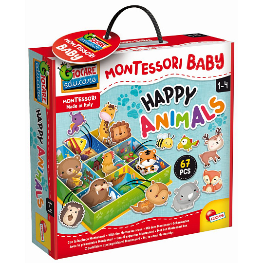 Liscianigioch MONTESSORI BABY KRABIČKA - Zvířátka Liscianigioch MONTESSORI BABY KRABIČKA - Zvířátka