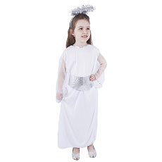 Rappa Dětský kostým anděl se svatozáří a páskem (S)