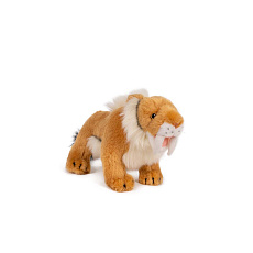 Teddies Tygr šavlozubý plyš 27x14cm hnědý 0m+