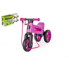 Odrážedlo FUNNY WHEELS Rider SuperSport fialové 2v1+popruh, výš. sedla 28/30cm nos 25kg 18m+ v krab.