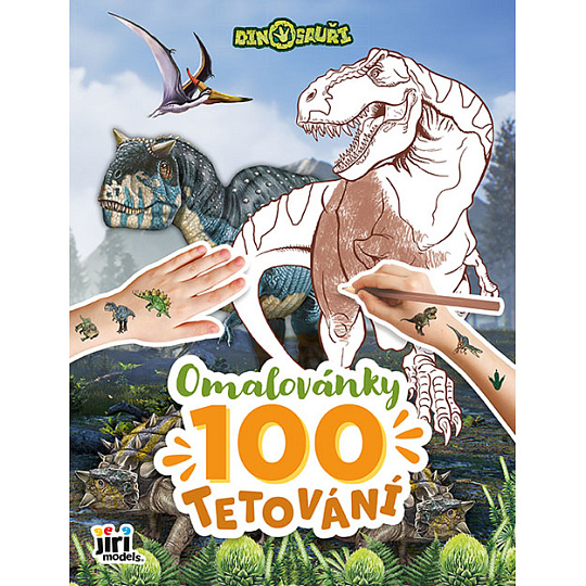 Jiri Models Omalovánky a 100 tetování Dinosauři Jiri Models Omalovánky a 100 tetování Dinosauři