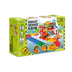 Garáž servis 3 patra + dráha 1,5m plast v krabici 59x40x15cm Wader Garáž servis 3 patra + dráha 1,5m plast v krabici 59x40x15cm Wader