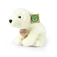 Rappa Plyšový medvěd lední sedící 20 cm ECO-FRIENDLY