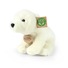 Rappa Plyšový medvěd lední sedící 20 cm ECO-FRIENDLY