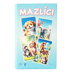 Rappa Karty Černý Petr zvířecí mazlíci modrý