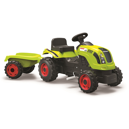 Smoby Voyager Smoby Šlapací traktor CLAAS zelený s vozíkem