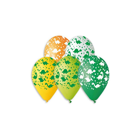 Smart Balloons Balonek nafukovací dinosaurus 12'' průměr 30cm 5ks v sáčku Smart Balloons Balonek nafukovací dinosaurus 12'' průměr 30cm 5ks v sáčku