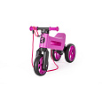 Odrážedlo FUNNY WHEELS Rider SuperSport fialové 2v1+popruh, výš. sedla 28/30cm nos 25kg 18m+ v sáčku