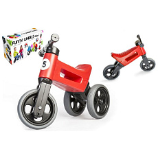Odrážedlo FUNNY WHEELS Rider Sport červené 2v1, výška sedla 28/30cm nosnost 25kg 18m+ v krabici