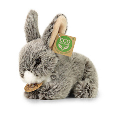 Rappa Plyšový králík tmavě šedý ležící 17 cm ECO-FRIENDLY