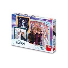 Dino FROZEN: RADOSTNÝ PODZIM 3x55 Puzzle