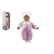 Hamiro Panenka/Miminko 50cm, látkové tělo overal růžovobílý v krabici 24x60x15cm