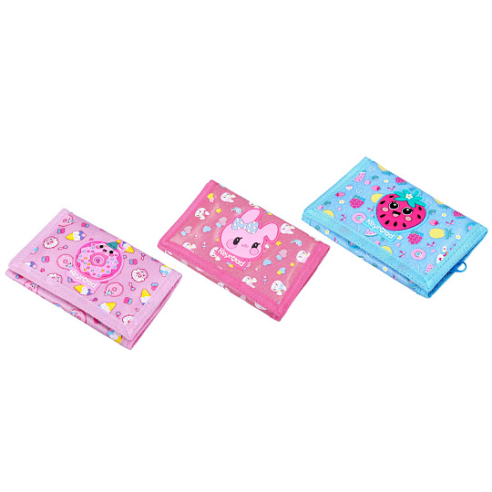 Peněženka Keyroad dívčí látková 3 barvy v sáčku 12,5x8cm Peněženka Keyroad dívčí látková 3 barvy v sáčku 12,5x8cm
