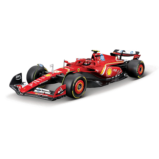 Bburago - RACING MODEL KIT, Formule Ferrari SF24 (2024), #55 Carlos Sainz, 1:24