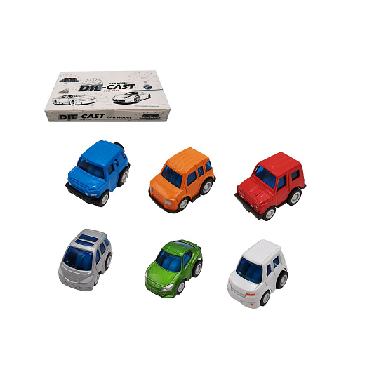 Teddies Auto mini kov/plast 5cm na zpětné natažení, mix druhů Teddies Auto mini kov/plast 5cm na zpětné natažení, mix druhů