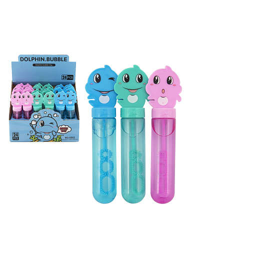 Teddies Bublifuk trubice delfín 14cm 3 barvy Teddies Bublifuk trubice delfín 14cm 3 barvy
