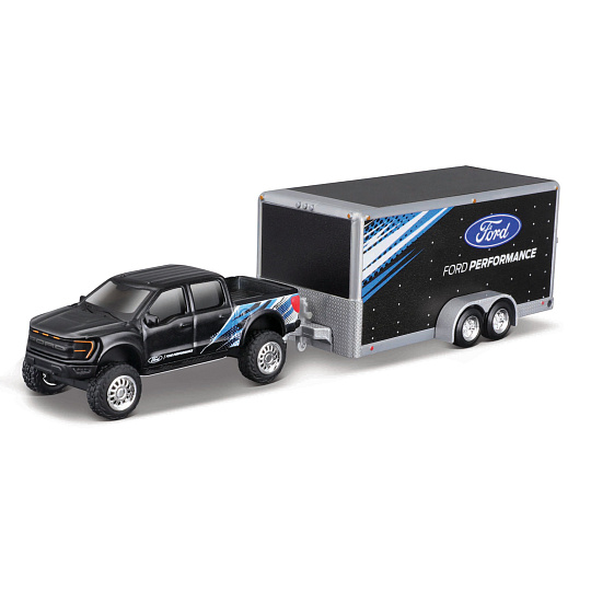Maisto - Design Tow & Go, 2021 Ford F-150 SVT Raptor Car Trailer, 1:64 Maisto - Design Tow & Go, 2021 Ford F-150 SVT Raptor Car Trailer, 1:64