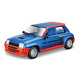 Bburago - Auta HOBBY, Renault 5 Turbo, modrá metalíza-červená, 1:24