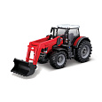 Bburago - FARMLAND, Traktor Massey Ferguson 8740S s předním nakladačem, 10cm