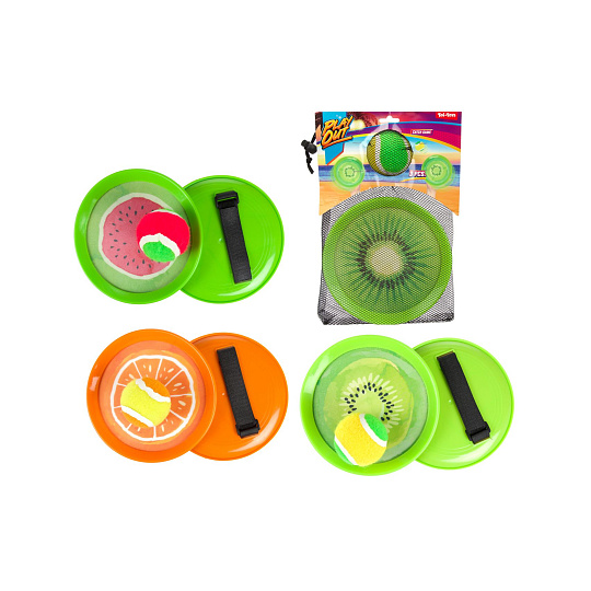 Teddies Lambáda/Catch ball hra s míčkem na suchý zip ovoce  18cm 3 druhy