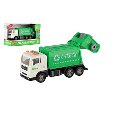 Auto popeláři plast 17cm na setrvačník na baterie se světlem se zvukem v krabici 21x13x9cm